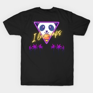 Cute Panda Cyberpunk - I Love Naps - Kawaii Panda #11 T-Shirt